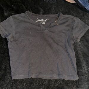 Dollskill Black Crop Top